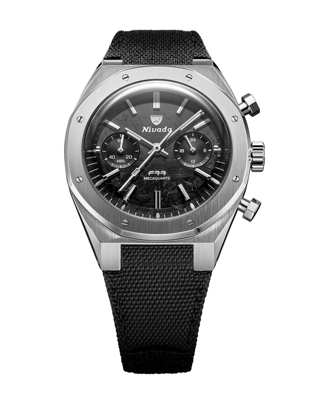 Nivada Grenchen F77 Chrono Mecaquartz Carbon 38mm 68002Q – Ansicht 5