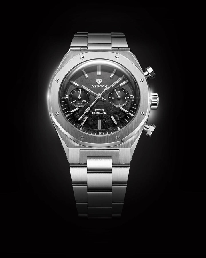 Nivada Grenchen F77 Chrono Mecaquartz Carbon 38mm 68002Q – Ansicht 4