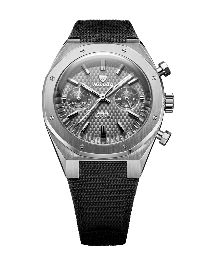 Nivada Grenchen F77 Chrono Mecaquartz Grey 38mm 68001Q – Ansicht 6