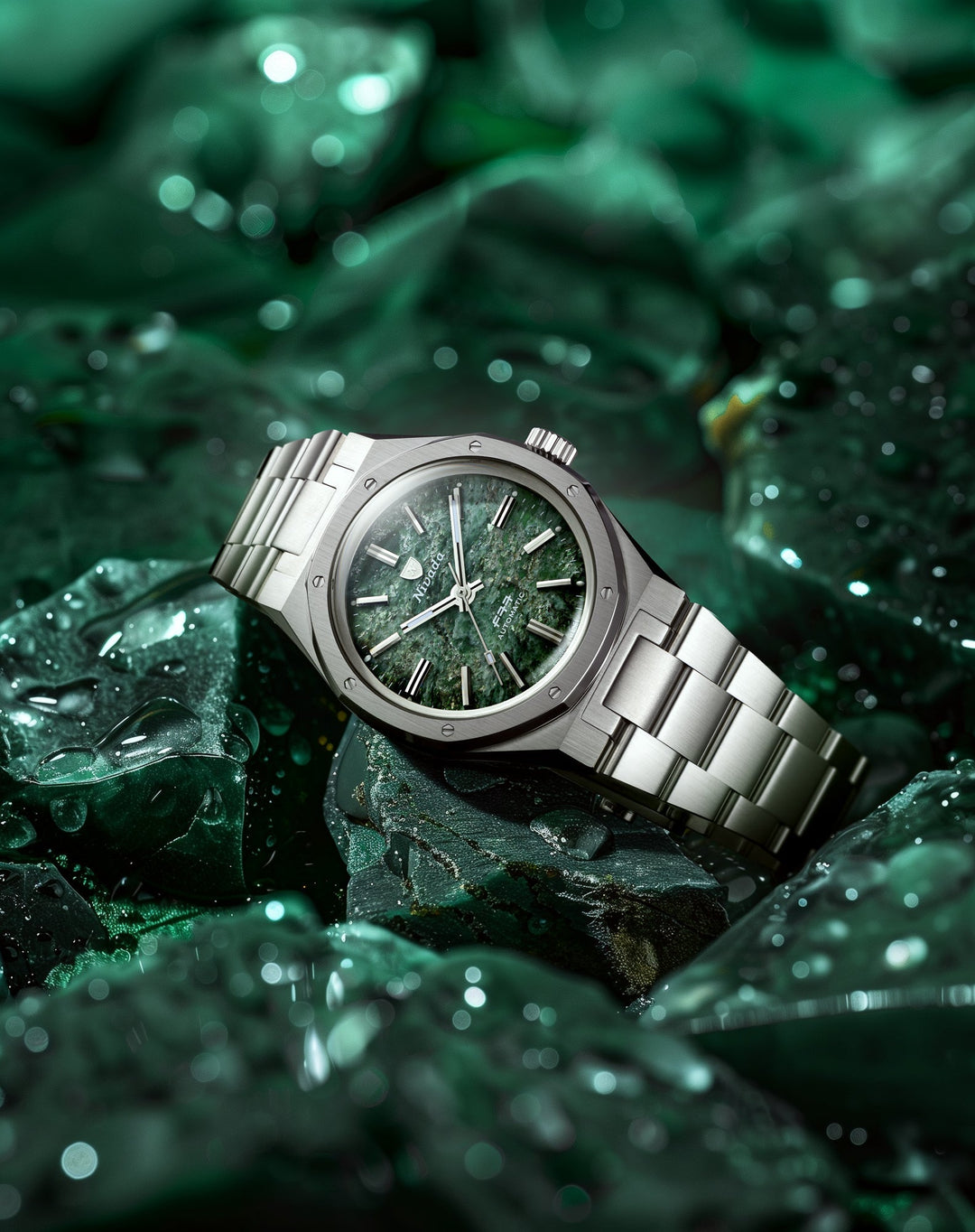 Nivada Grenchen F77 SST Green Aventurine MK1 37mm 68037A – Ansicht 3