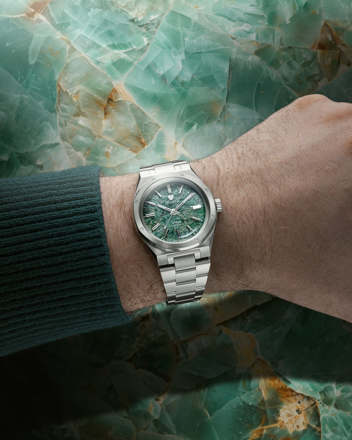 Nivada Grenchen F77 SST Green Aventurine MK1 37mm 68037A – Ansicht 4