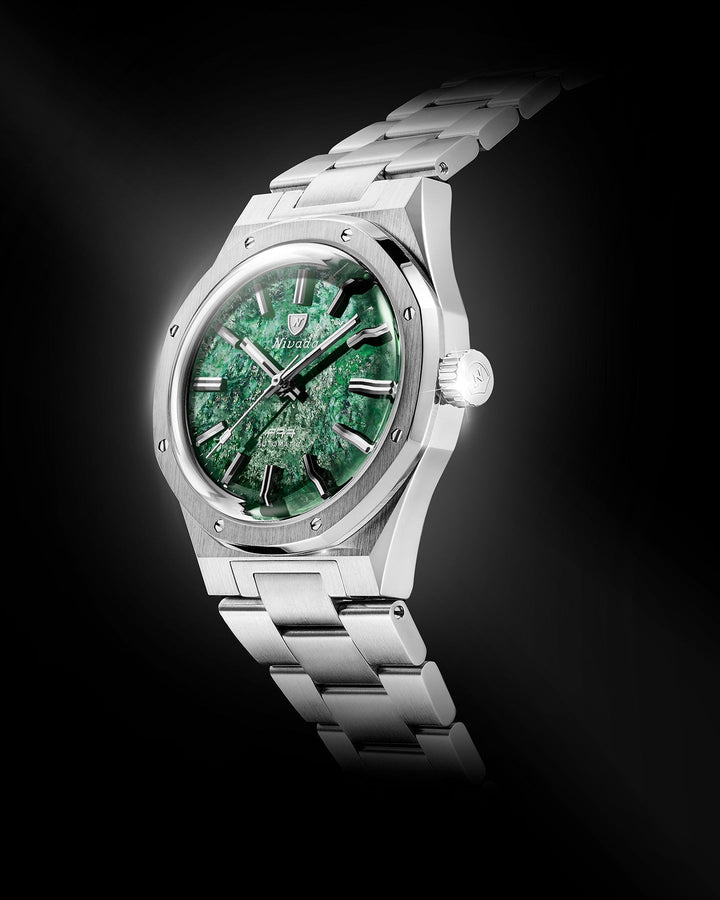 Nivada Grenchen F77 SST Green Aventurine MK1 37mm 68037A – Ansicht 2