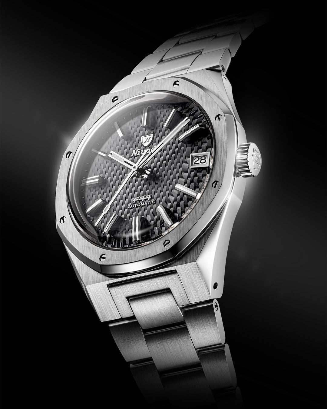 Nivada Grenchen F77 SST Grey MK2 38mm 69012A – Ansicht 2