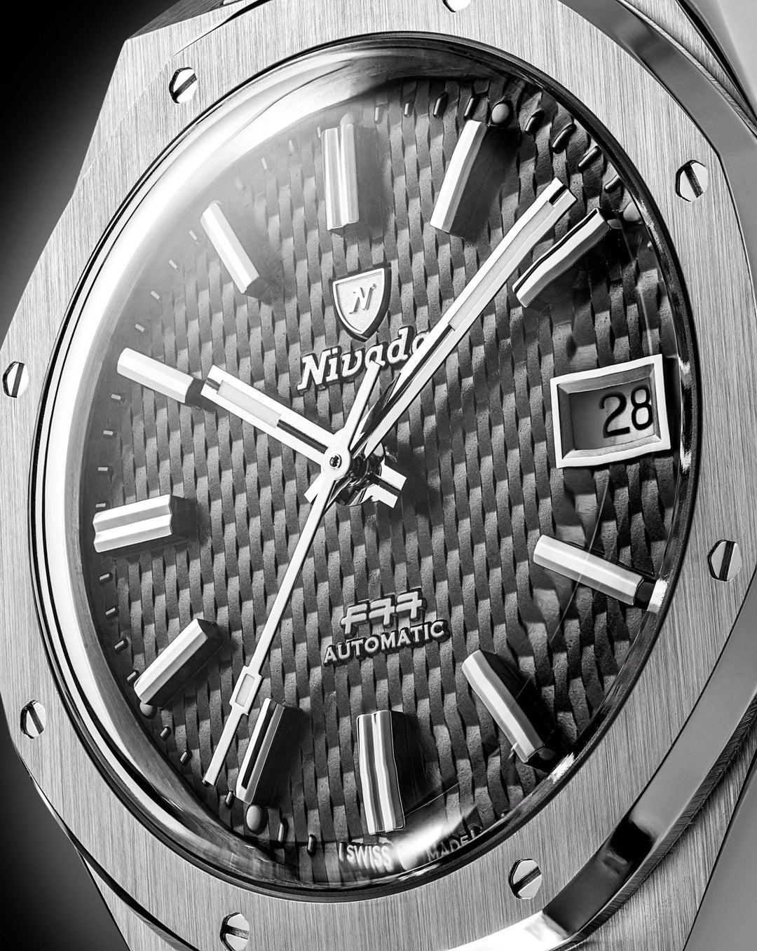 Nivada Grenchen F77 SST Grey MK2 38mm 69012A – Ansicht 3