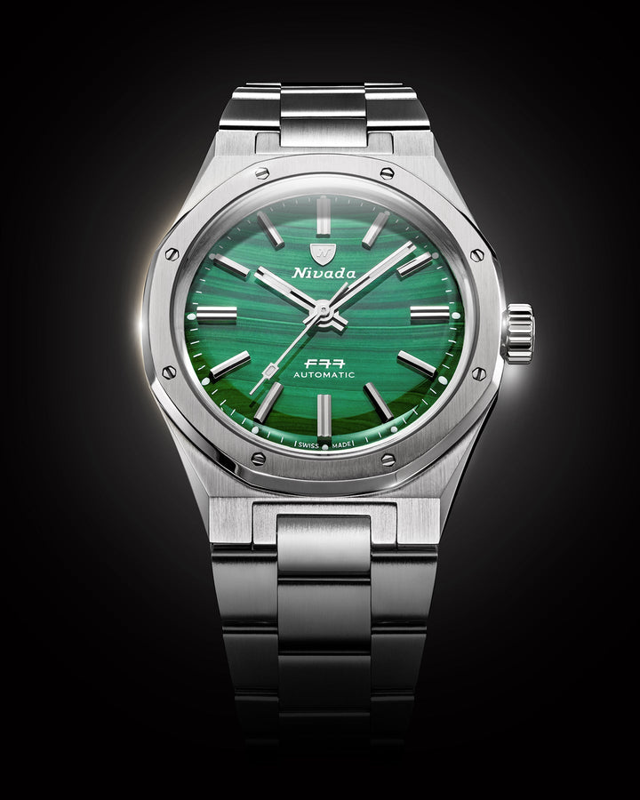 Nivada Grenchen F77 SST Malachite MK1 37mm 68036A – Ansicht 5