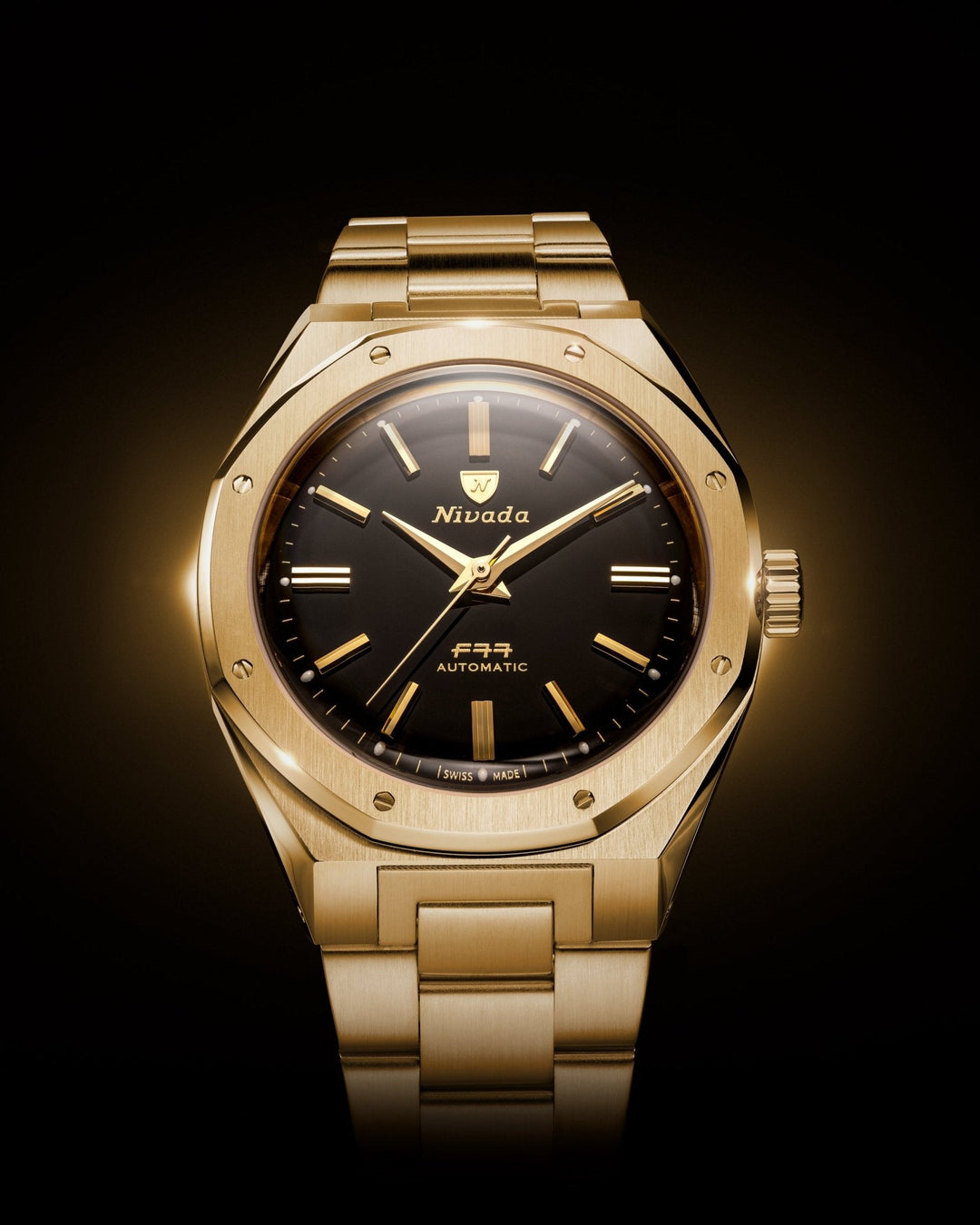 Nivada Grenchen F77 Gold MK2 38mm 68028A – Ansicht 5