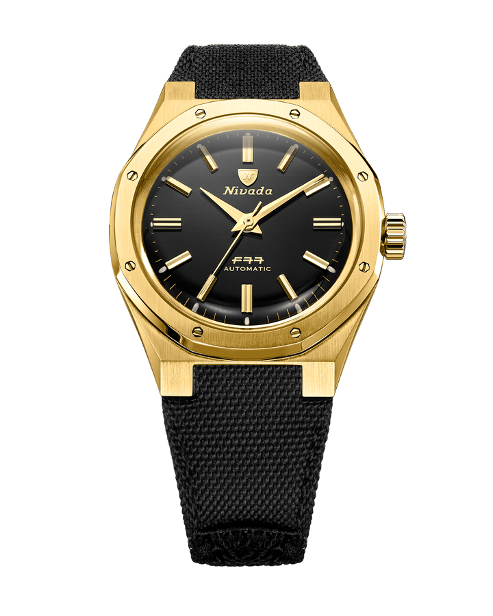 Nivada Grenchen F77 Gold MK2 38mm 68028A – Ansicht 6