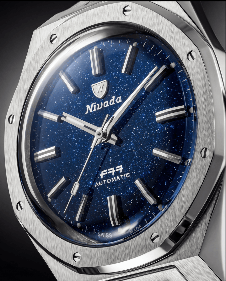 Nivada Grenchen F77 SST Dark Blue Aventurine MK2 38mm 68047A – Ansicht 3