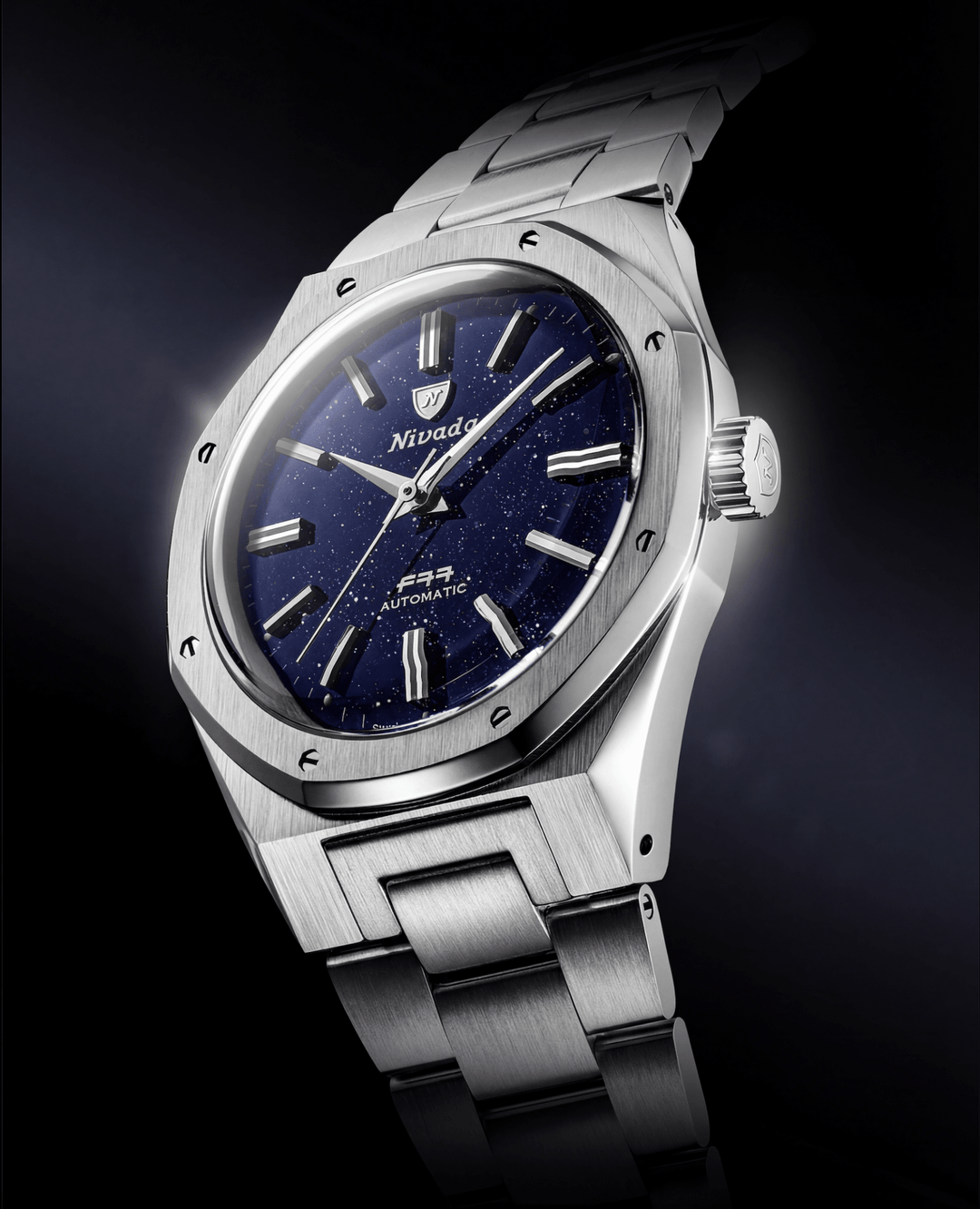 Nivada Grenchen F77 SST Dark Blue Aventurine MK2 38mm 68047A – Ansicht 2