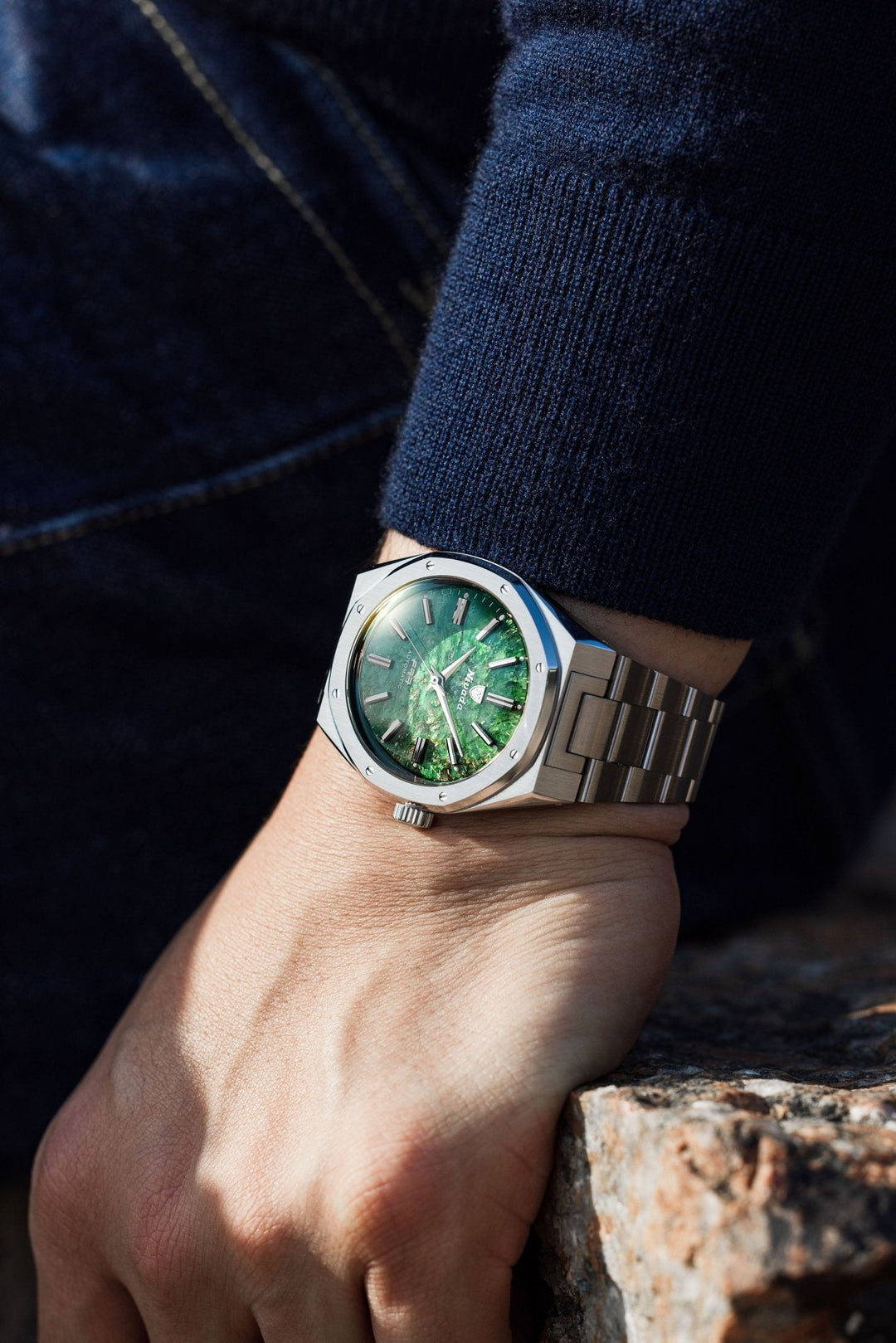Nivada Grenchen F77 SST Green Aventurine MK2 38mm 68053A – Ansicht 3