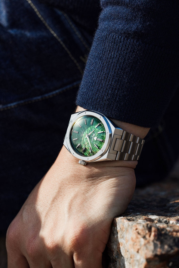 Nivada Grenchen F77 SST Green Aventurine MK2 38mm 68053A – Ansicht 3