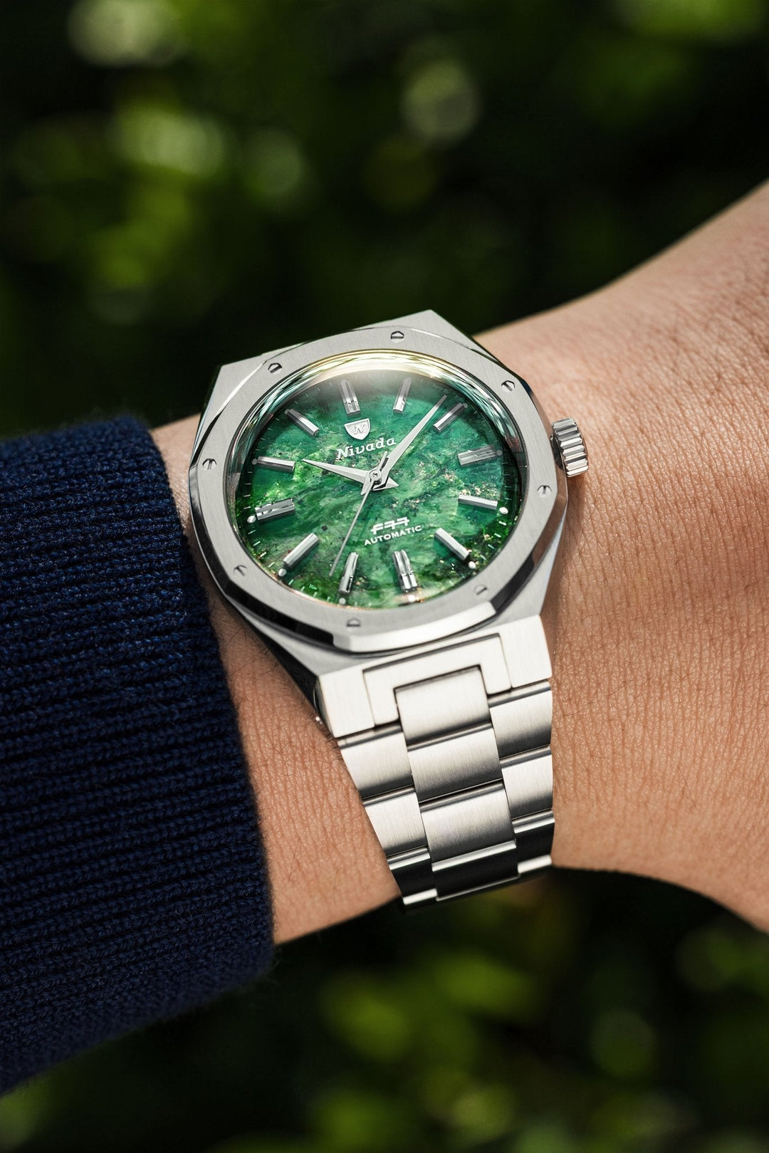 Nivada Grenchen F77 SST Green Aventurine MK2 38mm 68053A – Ansicht 5