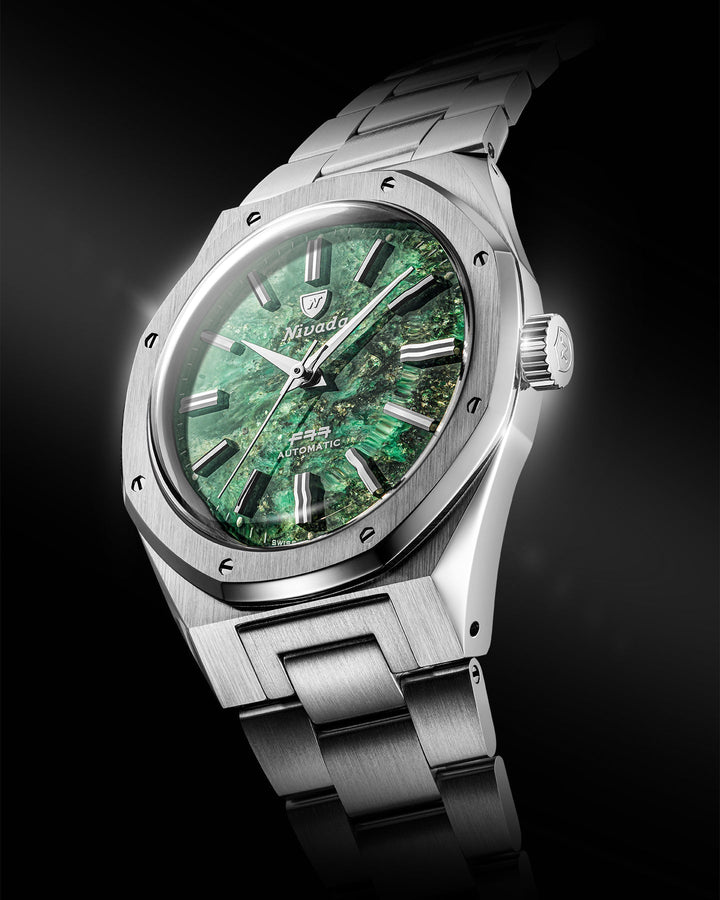 Nivada Grenchen F77 SST Green Aventurine MK2 38mm 68053A – Ansicht 2