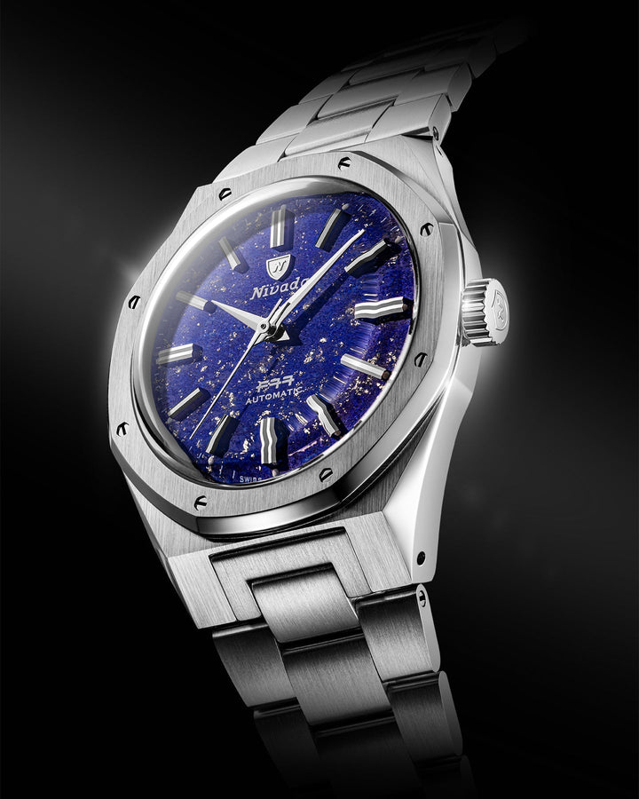 Nivada Grenchen F77 SST Lapis Lazuli MK2 38mm 68048A – Ansicht 2