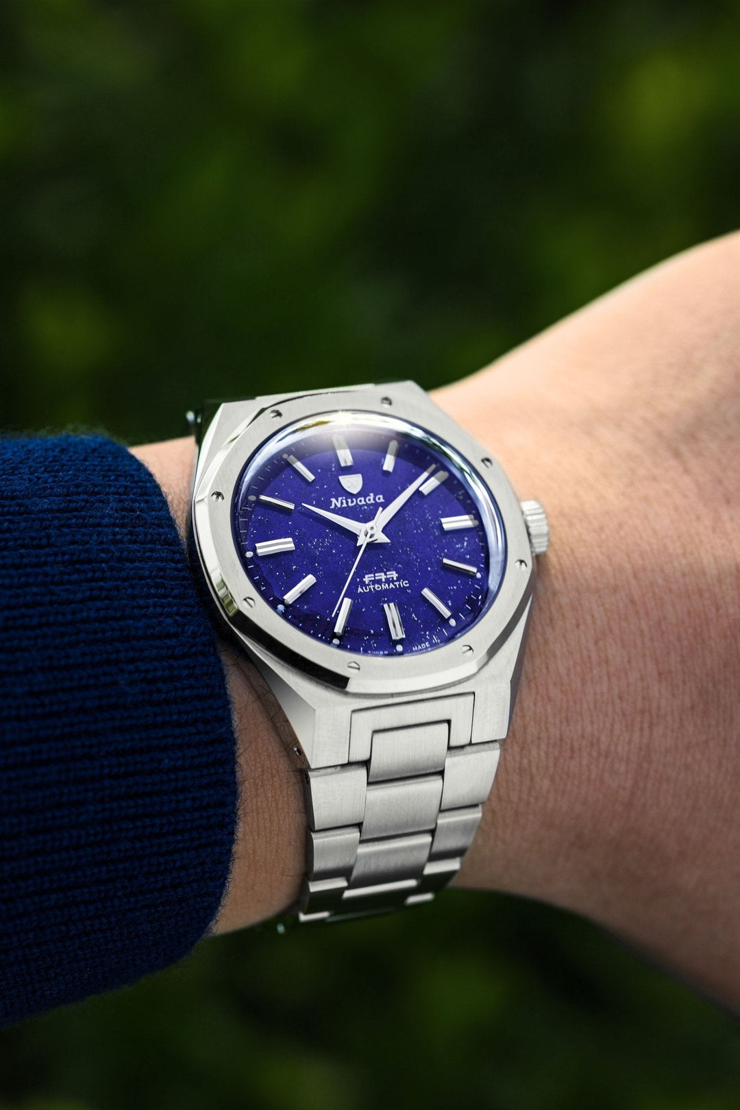 Nivada Grenchen F77 SST Lapis Lazuli MK2 38mm 68048A – Ansicht 5