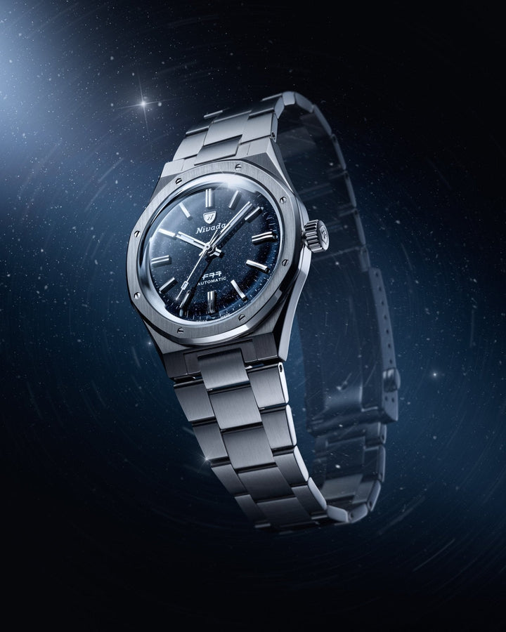 Nivada Grenchen F77 SST Dark Blue Aventurine MK1 37mm 68010A – Ansicht 5