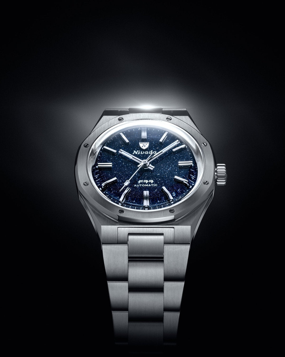 Nivada Grenchen F77 Titanium Dark Blue Aventurine MK1 37mm 68018A – Ansicht 5