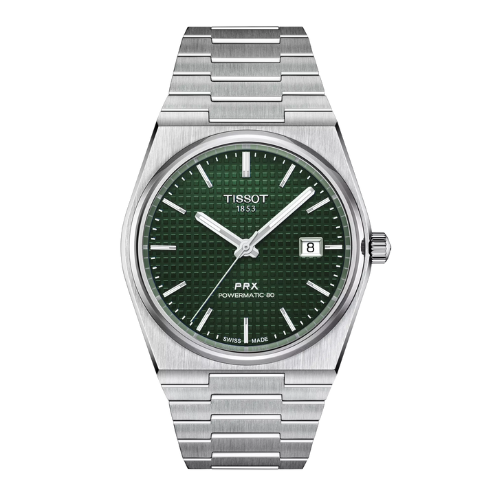 Tissot PRX 39,5mm T137.407.11.091.00 - Zifferblatt Grün, Armband Stahl