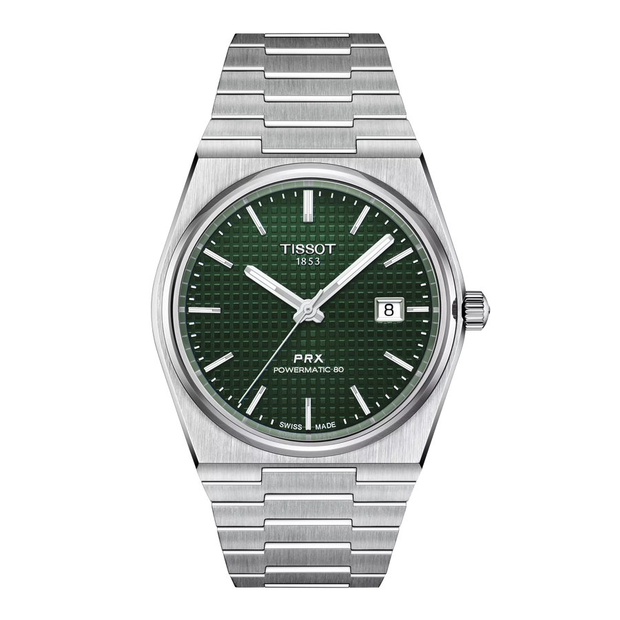 Tissot PRX 39,5mm T137.407.11.091.00 - Zifferblatt Grün, Armband Stahl