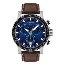 Tissot Supersport Chrono 45,5mm T125.617.16.041.00 - Zifferblatt Blau, Armband Leder