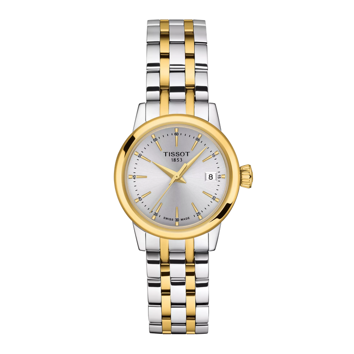 Tissot Classic Dream 28mm T129.210.22.031.00 - Zifferblatt Silber, Armband Stahl mit PVD-Beschichtung