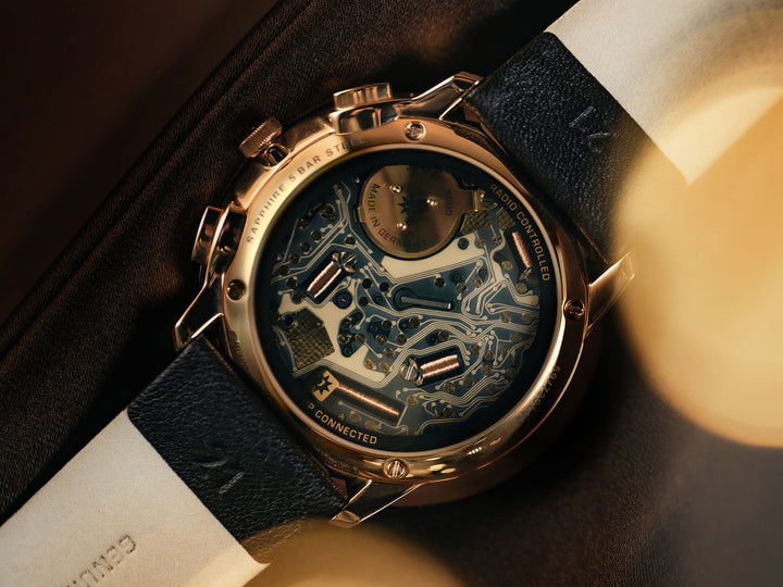 Junghans Meister fein Chronoscope MEGA Solar 39,5mm 59/7201.00 - Gehäuseboden