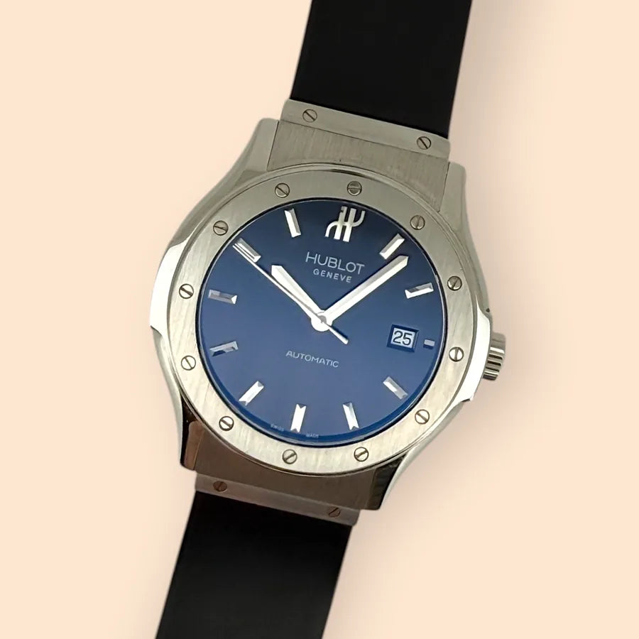 Hublot Classic Fusion mit blauem Zifferblatt – Hublot Service bei Juwelier Lun in München