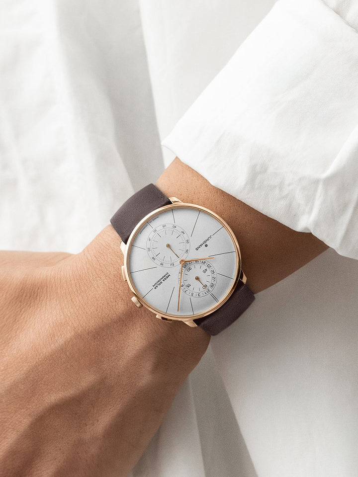 Junghans Meister fein Chronoscope MEGA Solar 39,5mm 59/7201.00 am Handgelenk