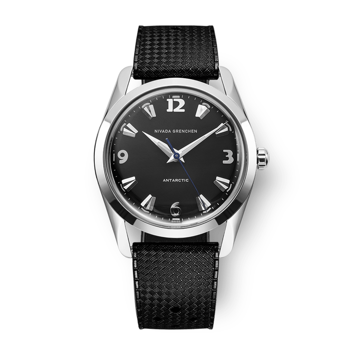 Nivada Grenchen Antarctic Black 35mm 35002M01 - Kautschukarmband Tropic