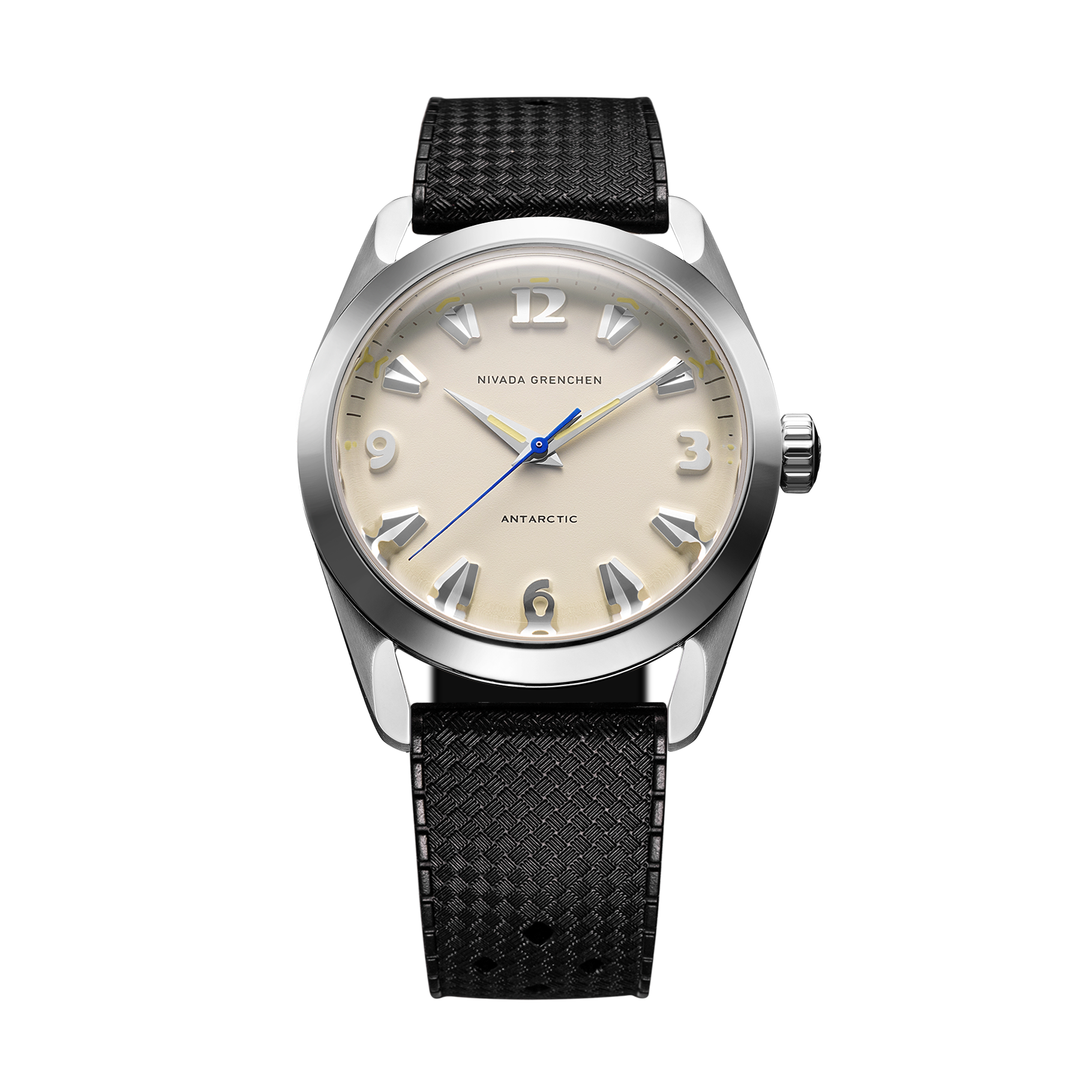 Nivada Grenchen Antarctic Eggshell Beige 35mm 35001M01 - Kautschukarmband Tropic