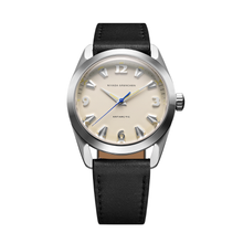 Nivada Grenchen Antarctic Eggshell Beige 35mm 35001M17 - Lederarmband Schwarz