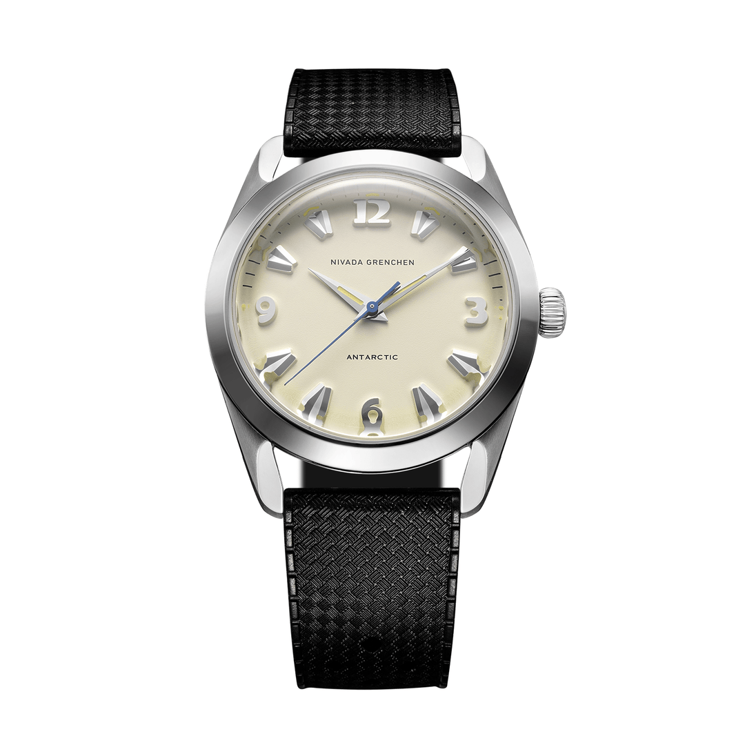 Nivada Grenchen Antarctic Eggshell Beige 38mm 32080A01 - Kautschukarmband Tropic