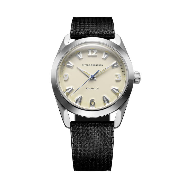 Nivada Grenchen Antarctic Eggshell Beige 38mm 32080A01 - Kautschukarmband Tropic