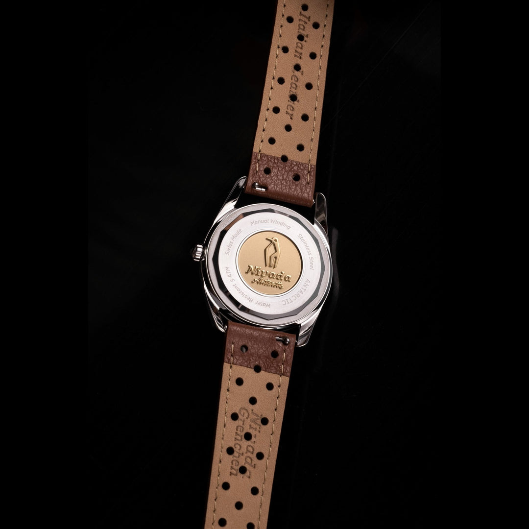 Nivada Grenchen Antarctic Eggshell White 35mm 35004M - Gehäuseboden