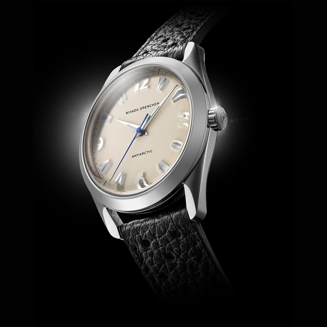 Nivada Grenchen Antarctic Eggshell White 35mm 35004M - Gehäuse im Profil