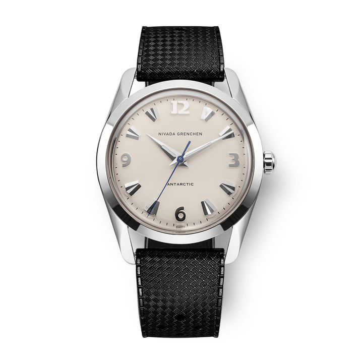 Nivada Grenchen Antarctic Eggshell White 35mm 35004M01 - Kautschukarmband Tropic