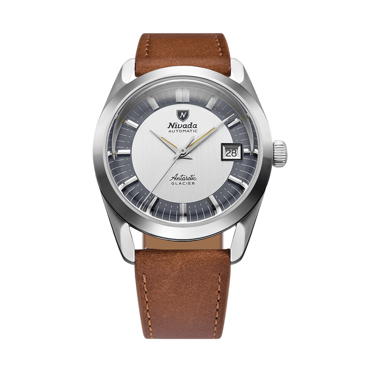 Nivada Grenchen Antarctic Glacier 38mm 32063A16 - Lederarmband Braun