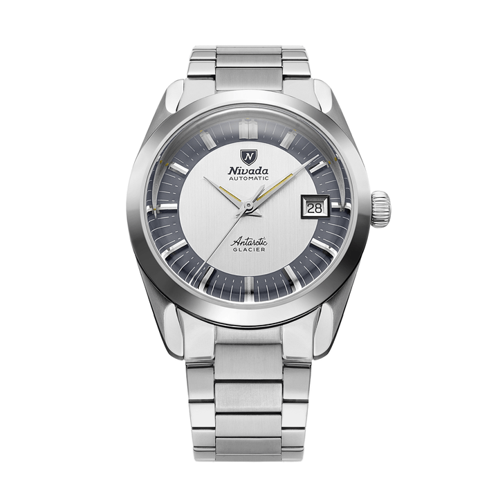 Nivada Grenchen Antarctic Glacier 38mm 32063A20 - Edelstahlarmband Flat Link