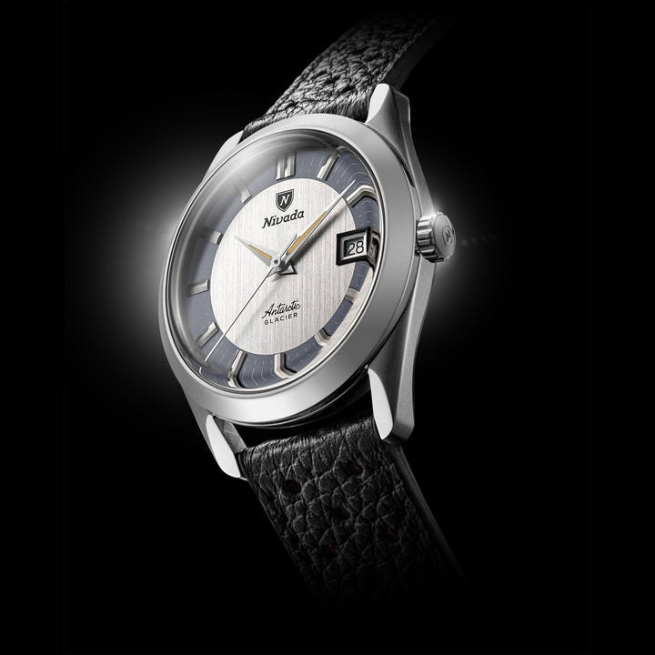Nivada Grenchen Antarctic Glacier Tuxedo 35mm 35020M - Gehäuse im Profil
