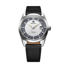 Nivada Grenchen Antarctic Glacier Tuxedo 35mm 35020M17 - Lederarmband Schwarz