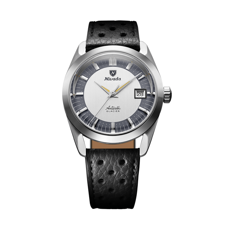 Nivada Grenchen Antarctic Glacier Tuxedo 35mm 35020M40 - Racing-Armband Schwarz