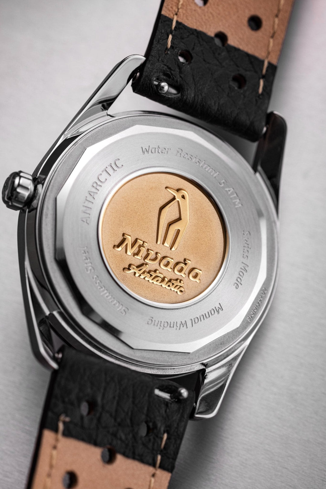 Nivada Grenchen Antarctic Spider Black 35mm 35011M - Gehäuseboden