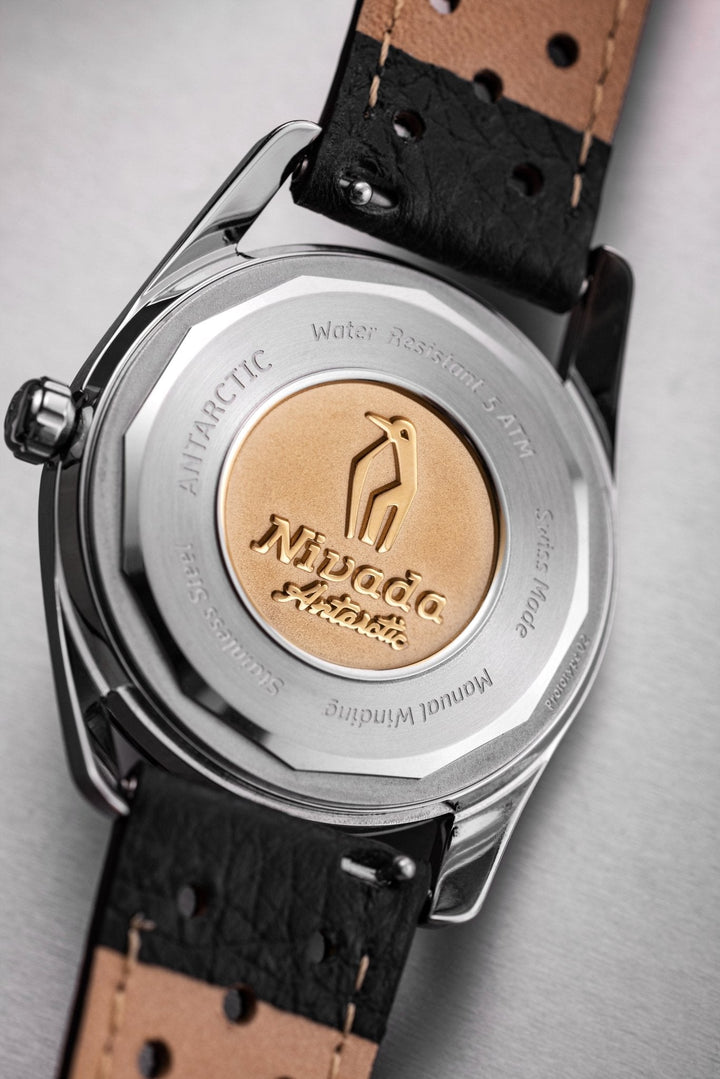 Nivada Grenchen Antarctic Spider Black 35mm 35011M - Gehäuseboden