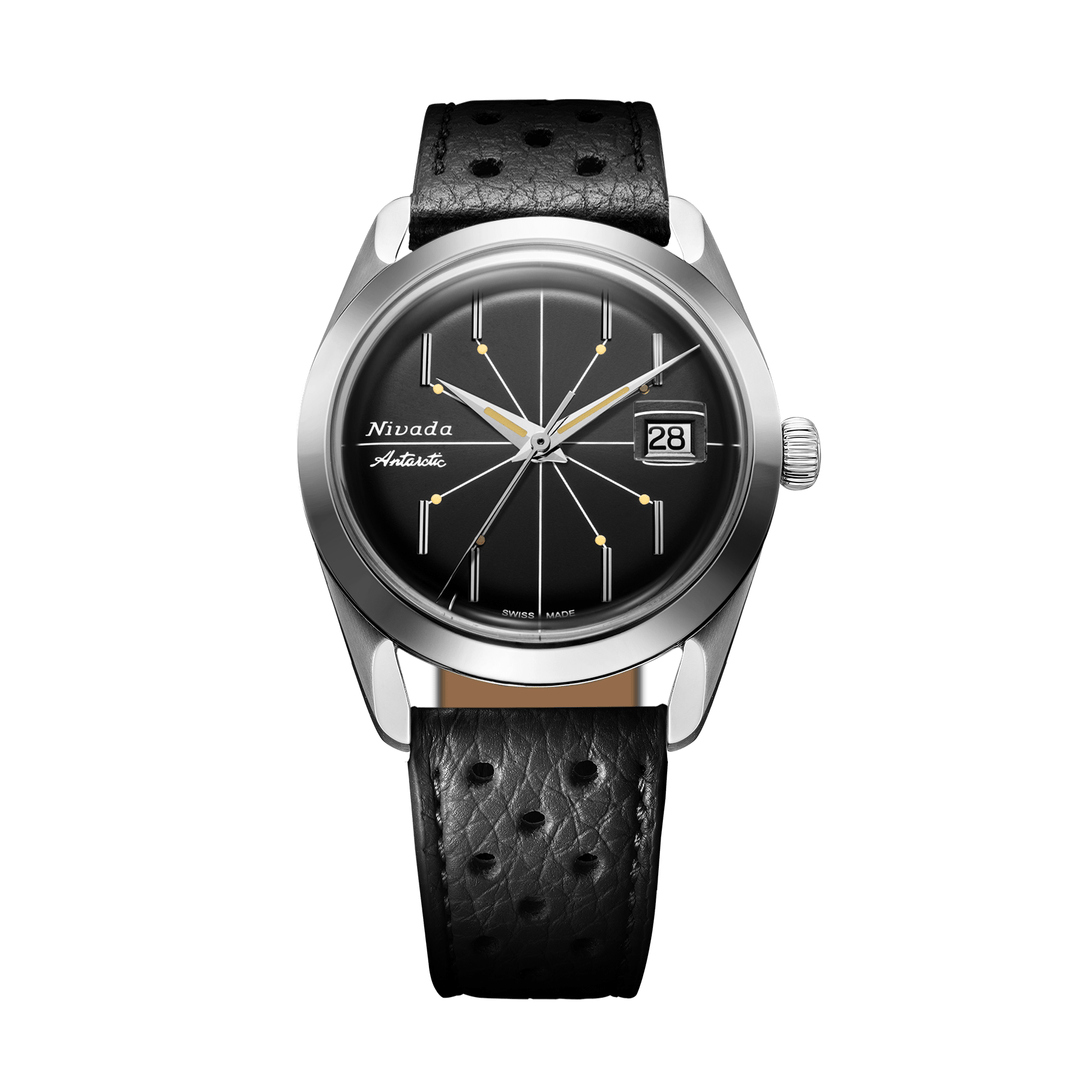 Nivada Grenchen Antarctic Spider Black 38mm 32072A10 - Racing-Armband Schwarz