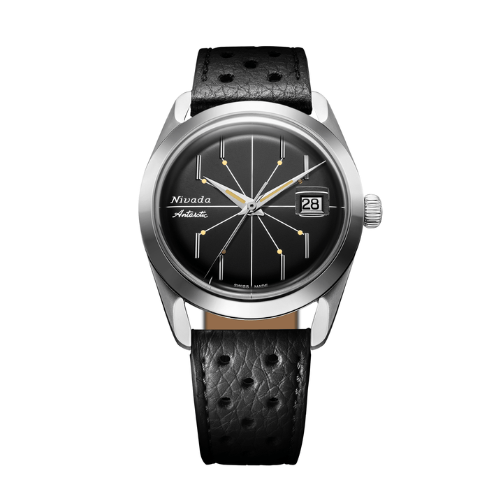 Nivada Grenchen Antarctic Spider Black 38mm 32072A10 - Racing-Armband Schwarz