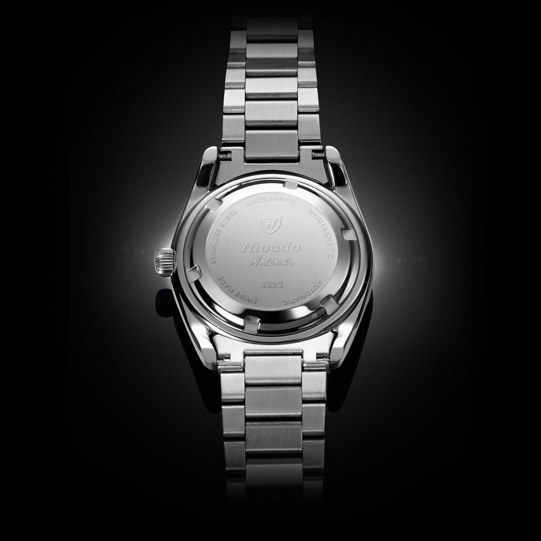 Nivada Grenchen Antarctic Spider Salmon 38mm 32050A - Gehäuseboden