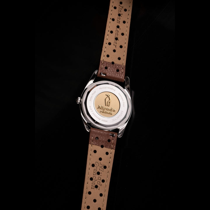 Nivada Grenchen Antarctic White 35mm 35005M - Gehäuseboden