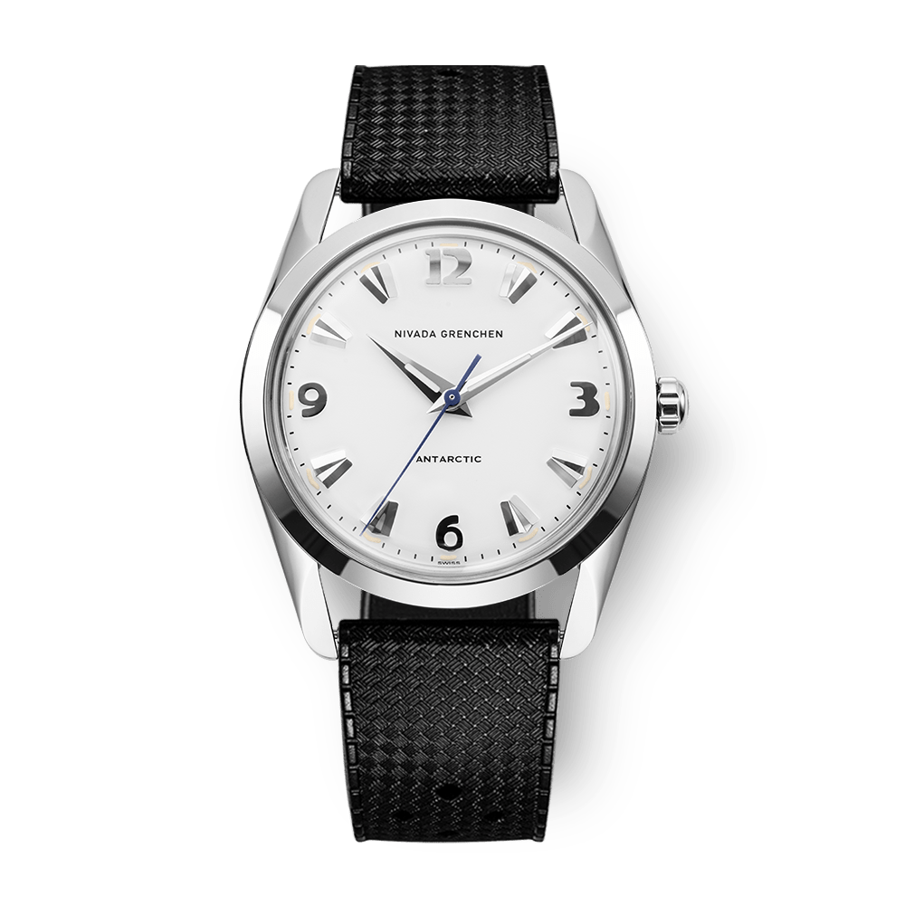 Nivada Grenchen Antarctic White 35mm 35005M01 - Kautschukarmband Tropic