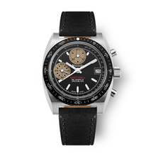 Nivada Grenchen Autochron White 38mm 77002A17 - Lederarmband Schwarz