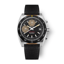 Nivada Grenchen Autochron Yellow 38mm 77001A17 - Lederarmband Schwarz